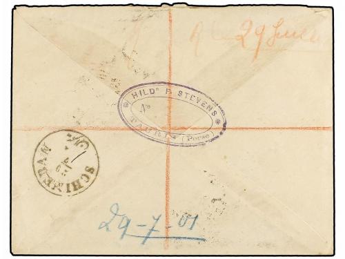 ✉ IRAN. Sc. 136, 140. 1897. TAURIS to TEHERAN. 10 ch. violet