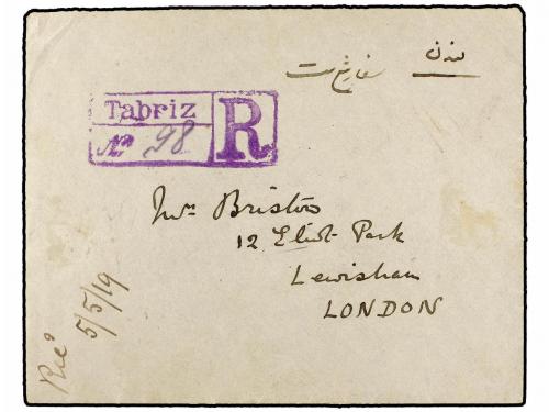 ✉ IRAN. Sc. 492. 1918. TAURIS to LONDON. 24 ch. and FAMINE R
