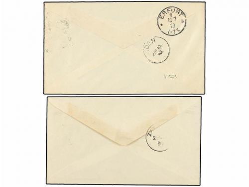 ✉ AFRICA ORIENTAL BRITANICA. 1893 (20.6). (2). Two stat. env