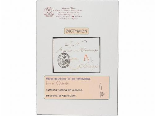✉ ESPAÑA. 1846-51. Tres cartas con marcas A de Abono de LA C