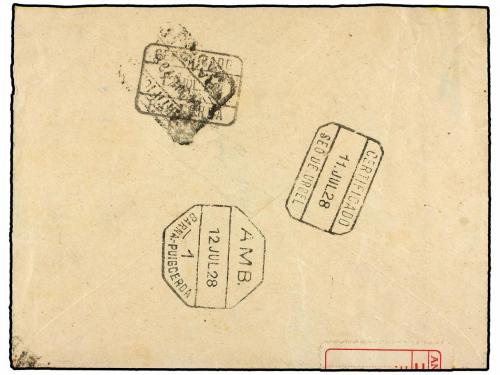 ✉ ANDORRA. Ed. 1/10 y 13. 1928. ANDORRA LA VIEJA a MÁLAGA. C