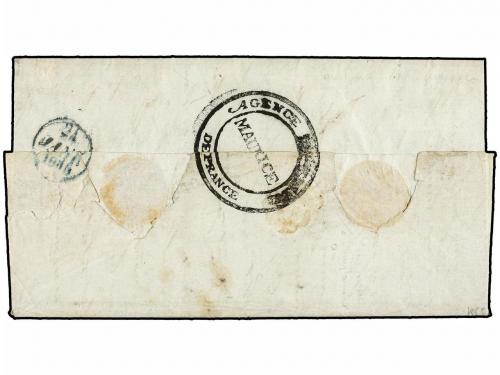 ✉ MAURICIO. 1834. PORT LOUIS to PARIS. Entire letter wtih AG