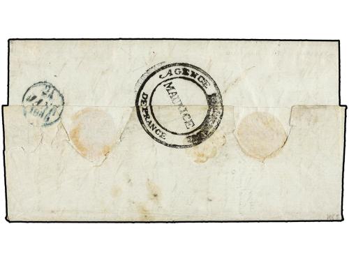 ✉ MAURICIO. 1834. PORT LOUIS to PARIS. Entire letter wtih AG