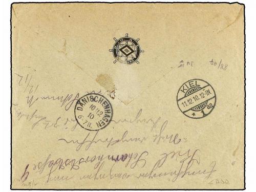 ✉ ZANZIBAR. Sg. 225/34. 1910. ZANZIBAR to GERMANY. Very nice