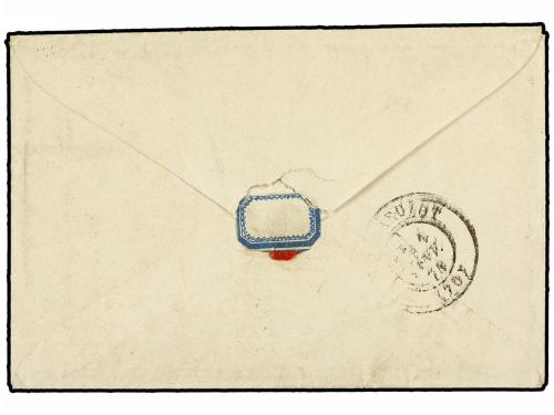 ✉ FRANCIA. Yv. 60. 1874. MONTCEAU a CREUZOT.25 cts. azul en 