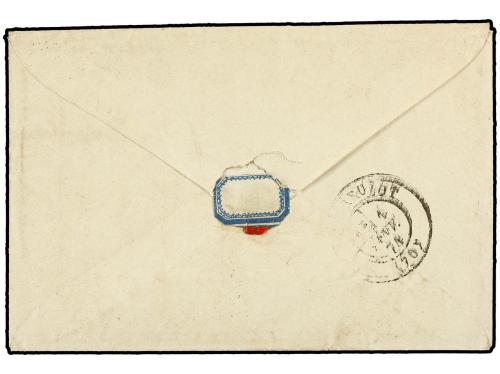 ✉ FRANCIA. Yv. 60. 1874. MONTCEAU a CREUZOT.25 cts. azul en 