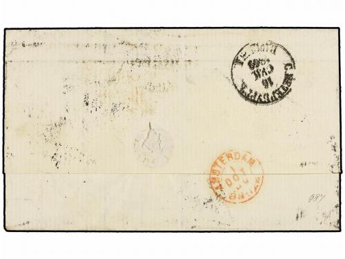✉ RUSIA. 1869. S. PETERSBOURG to HOLLAND. 1 k. (3), 5 k. and