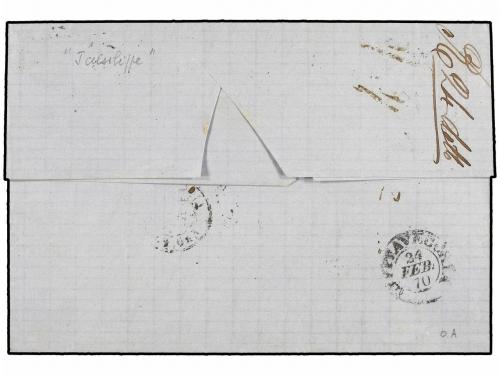 ✉ FRANCIA. Yv. 29, 31 (2). 1870. MARSEILLE a CIVITA VECCHIA.