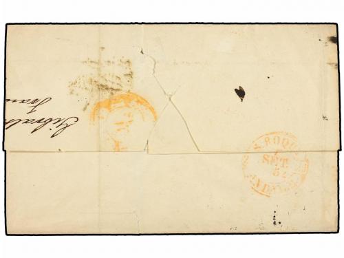 ✉ GIBRALTAR. Ed. 12. 1852. GIBRALTAR a MADRID. 6 cuartos ros