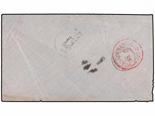 ✉ FILIPINAS. Ed. 55. 1880. MANILA a U.S.A. 8 cts. s. 100 mil