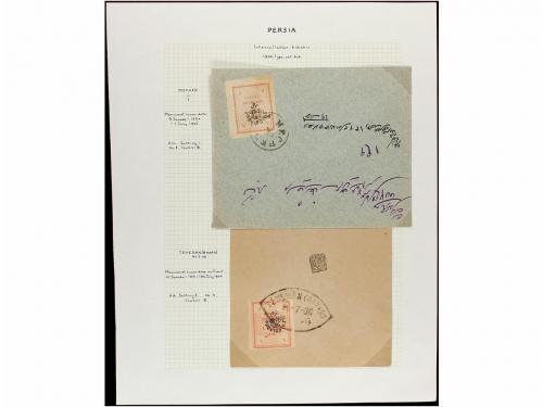 ✉ IRAN. 1906-07. Thirty five covers with Provisional stamps 