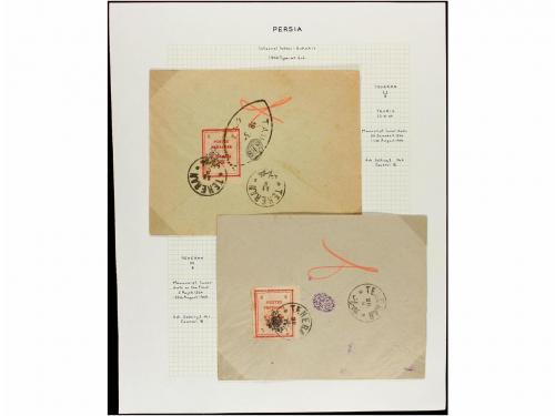 ✉ IRAN. 1906-07. Thirty five covers with Provisional stamps 