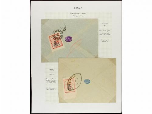 ✉ IRAN. 1906-07. Thirty five covers with Provisional stamps 