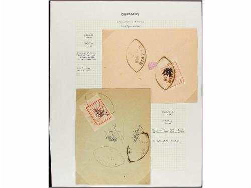 ✉ IRAN. 1906-07. Thirty five covers with Provisional stamps 