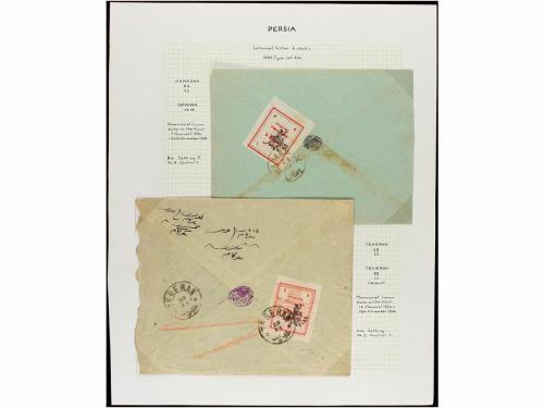 ✉ IRAN. 1906-07. Thirty five covers with Provisional stamps 