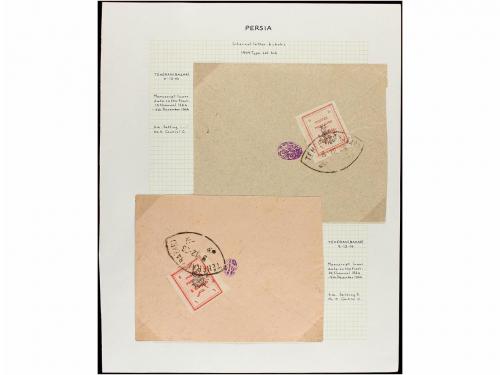 ✉ IRAN. 1906-07. Thirty five covers with Provisional stamps 