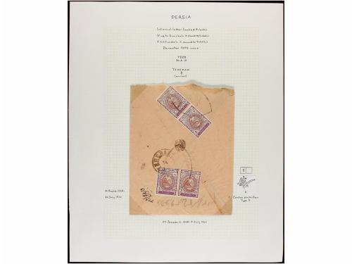 ✉ IRAN. 1910-11. Forty nine covers, diverse franings (see we