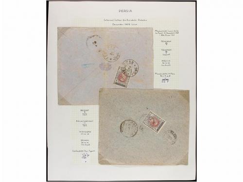 ✉ IRAN. 1910-11. Forty nine covers, diverse franings (see we