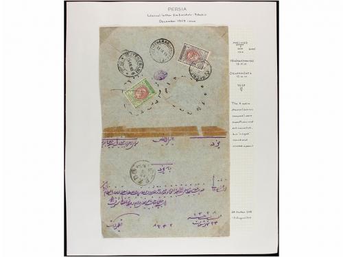 ✉ IRAN. 1910-11. Forty nine covers, diverse franings (see we