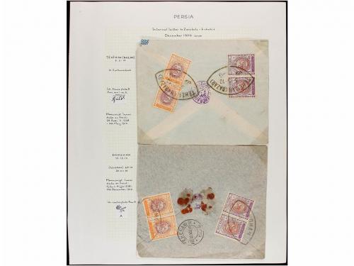✉ IRAN. 1910-11. Forty nine covers, diverse franings (see we
