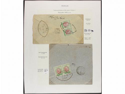 ✉ IRAN. 1910-11. Forty nine covers, diverse franings (see we