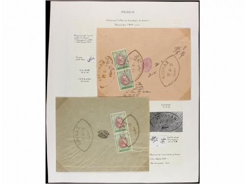 ✉ IRAN. 1910-11. Forty nine covers, diverse franings (see we