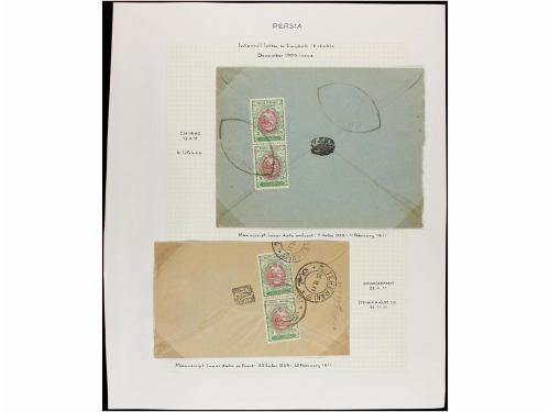 ✉ IRAN. 1910-11. Forty nine covers, diverse franings (see we