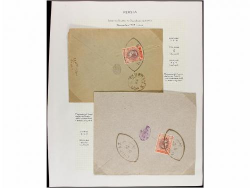 ✉ IRAN. 1910-11. Forty nine covers, diverse franings (see we