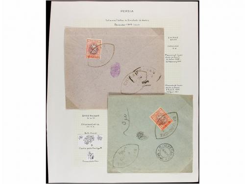 ✉ IRAN. 1910-11. Forty nine covers, diverse franings (see we