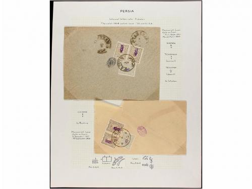 ✉ IRAN. 1898. Six covers franked by stamps with handstamped 