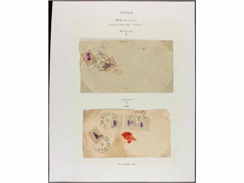 ✉ IRAN. 1898. Six covers franked by stamps with handstamped 