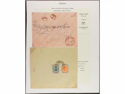 ✉ IRAN. 1921-22. Fourteen covers with diverse frankings all 