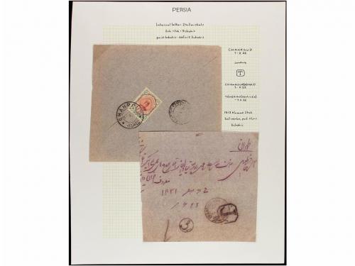 ✉ IRAN. 1921-22. Fourteen covers with diverse frankings all 