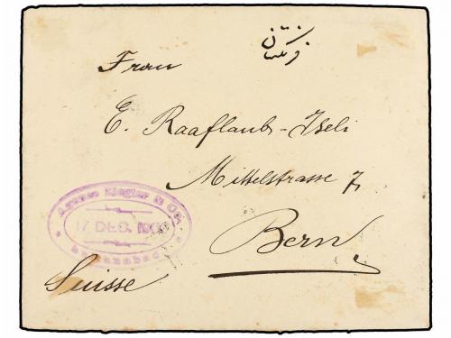 ✉ IRAN. Sc. 422 (2), 423, 424 (3). 1906. TEHERAN to SWITZERL