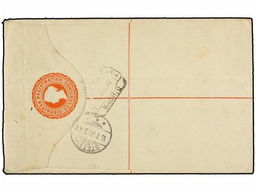 ✉ GIBRALTAR. Sg. 22 (3), 23 (2), 27. 1895. GIBRALTAR to GERM