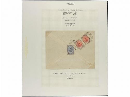 ✉ IRAN. 1911-21 issue. Nineteen registered internal covers, 
