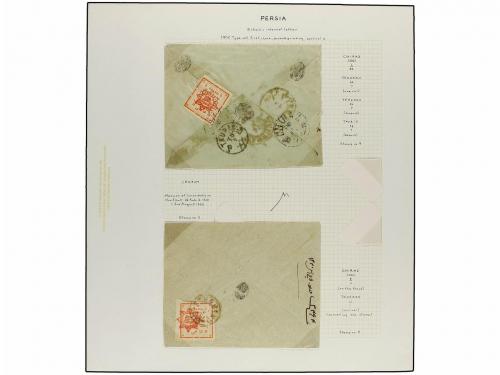 ✉ IRAN. Sc. 283 (27). 1902. PROVISIONAL ISSUE. (2nd printing