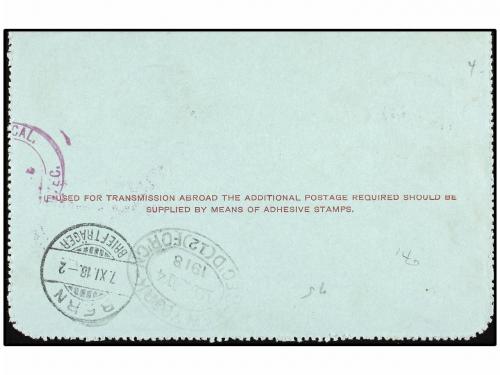 ✉ SAMOA. Sg. 128, 137. 1918. APIA to SWITZERLAND. 1 d. red o