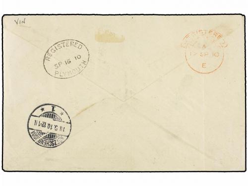 ✉ GIBRALTAR. Sg. 72/74. 1910. GIBRALTAR to GERMANY. 2 sh., 4