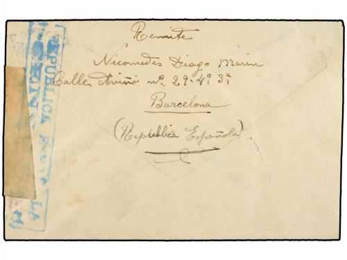 ✉ ESPAÑA. Ed. 772, 753 (6). 1938. BARCELONA a BUENOS AIRES. 