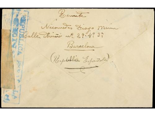 ✉ ESPAÑA. Ed. 772, 753 (6). 1938. BARCELONA a BUENOS AIRES. 