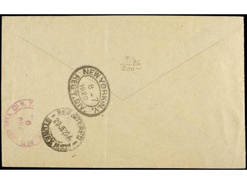 ✉ NAURU. Sg. 1/2, 4, 6/12. 1920. PLEASANT ISLAND to NEW YORK