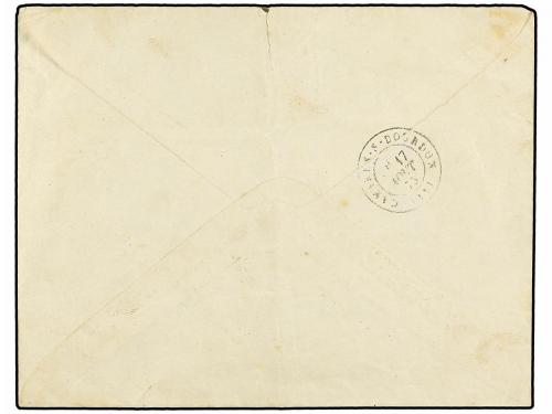 ✉ FRANCIA. Yv. 60. 1873. MONTPELLIER a ANDABRE. 25 cts. azul