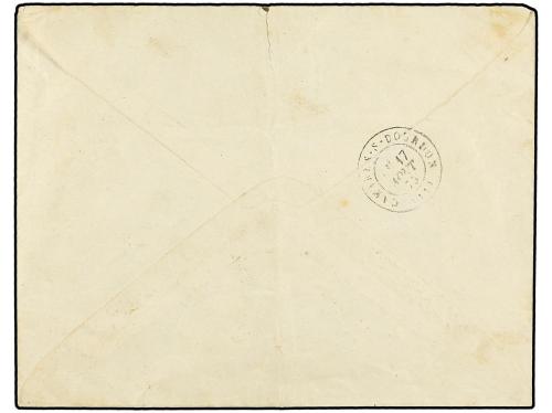 ✉ FRANCIA. Yv. 60. 1873. MONTPELLIER a ANDABRE. 25 cts. azul