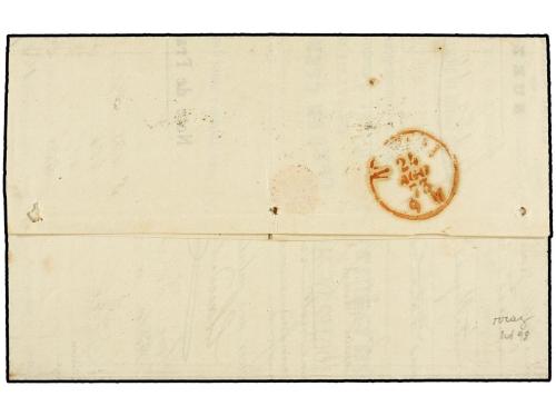 ✉ FRANCIA. Yv. 38. 1873. MARSEILLE a NÁPOLES. 40 cts. naranj