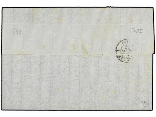 ✉ LEVANTE: CORREO FRANCES. 1866. ALEXANDRETTE a FRANCIA. 20 