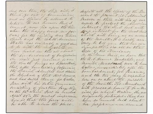 ✉ PANAMA. 1866 (May 11). PANAMA BAY. U.S.S. "ST. MARYS". Env