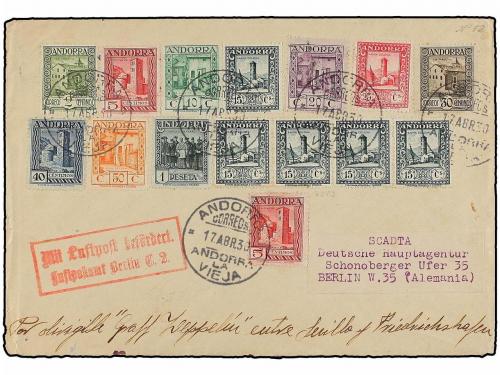 ✉ ANDORRA. 1930 (17 Abril). ANDORRA LA VIEJA a BERLÍN. Circu