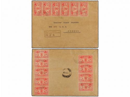 ✉ NUEVAS HEBRIDAS. Sg. 36. 1924. PORT VILA to SYDNEY. Regist