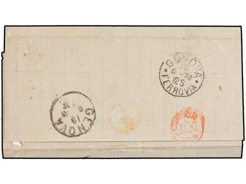 ✉ PUERTO RICO. 1878. SAN JUAN a GÉNOVA (Italia). Carta circu
